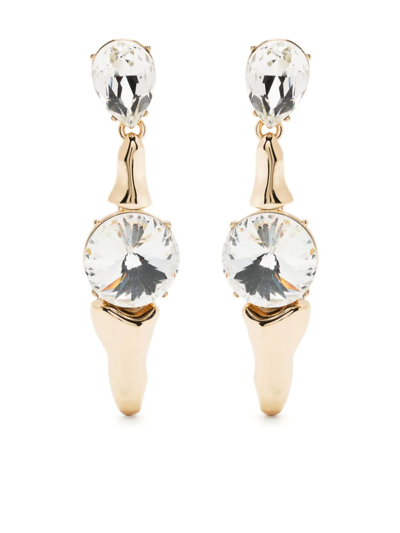 Shop Area Women Bone Drop Earrings In Gold