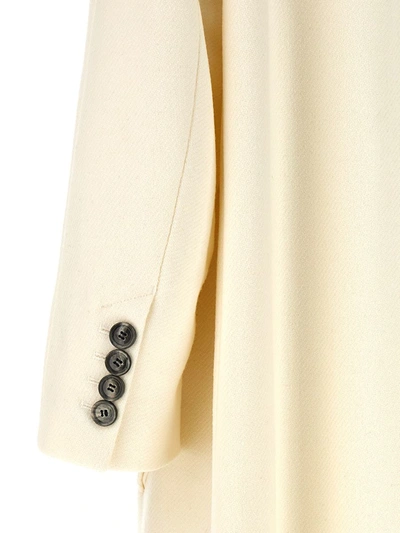 Shop Ami Alexandre Mattiussi Ami Paris Double-breasted Coat In White
