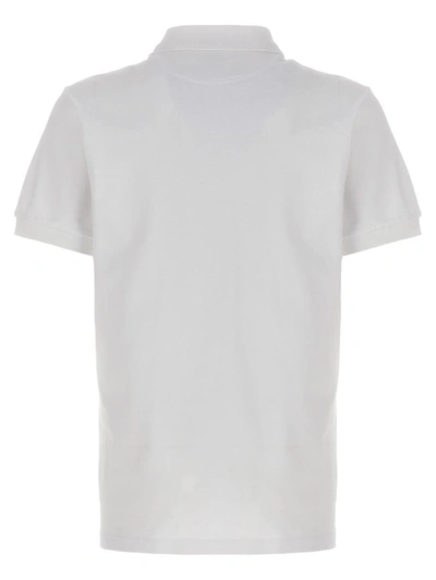Shop Bally Embroidery Polo Shirt In White