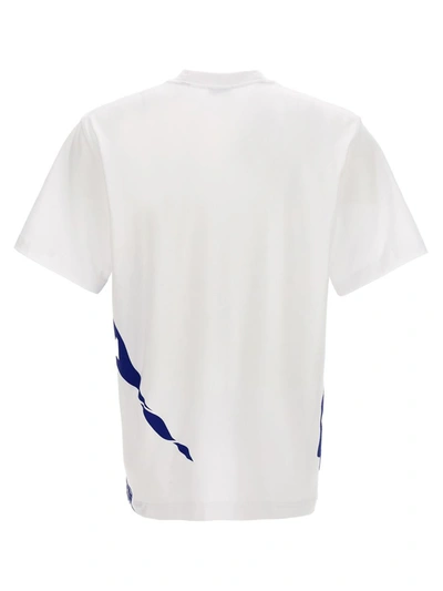 Shop Burberry 'ekd' T-shirt In White