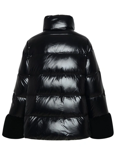 Shop Fay Black Nylon Down Jacket