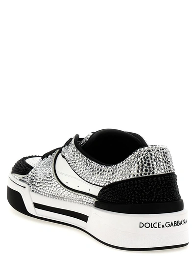 Shop Dolce & Gabbana 'new Roma' Sneakers In White/black