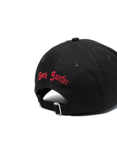 Shop Dsquared2 Gothic Surfer Logo Baseball Cap In Black