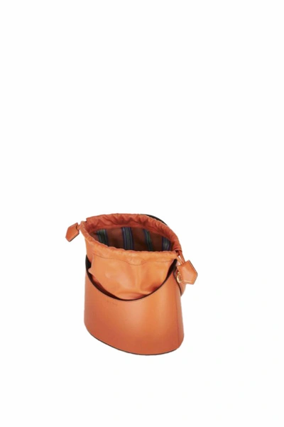 Shop Etro Saturno Bucket Bag In Orange