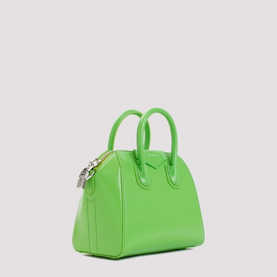Shop Givenchy Antigona Mini Bag In Green