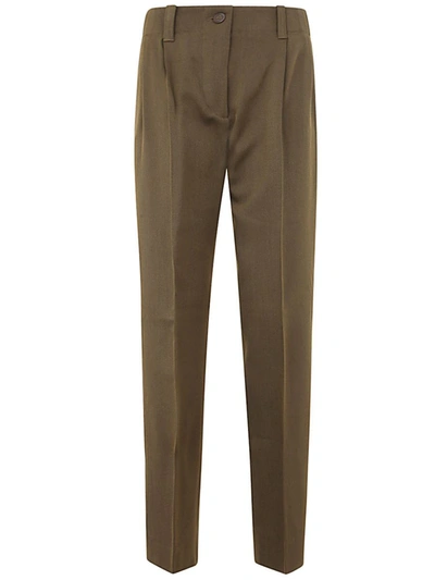 Shop Golden Goose Journey W`s Pant Tapered High Waisted Blend Virgin Wool Twill Clothing In Brown