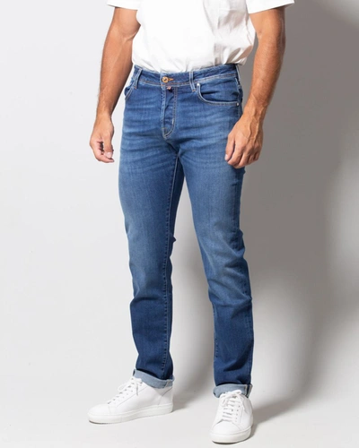 Shop Jacob Cohen Trousers In Blue