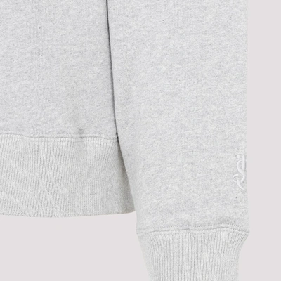Shop Jil Sander Cotton Hoodie Sweatshirt In Grey