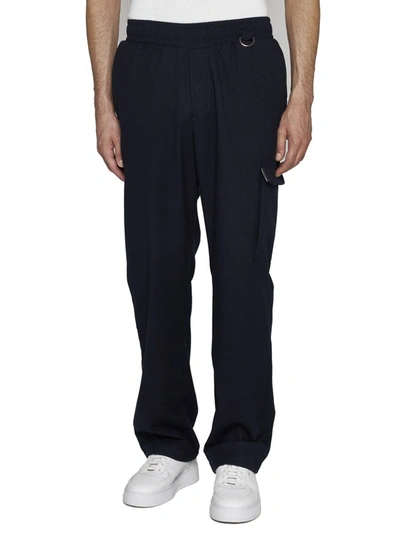 Shop Family First Trousers In Blue