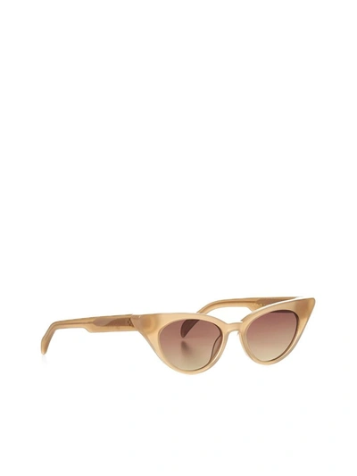 Shop G.o.d . Sunglasses In Taupe W Grad Brown Lens