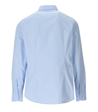 Shop Gmf 965 Cotton Pique Light Blue Shirt