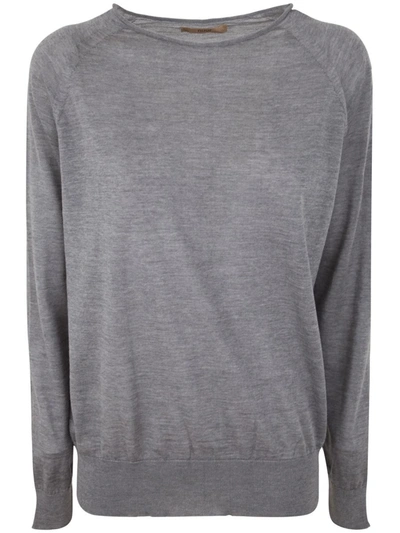 Shop Nuur Boat Neck Sweater Clothing In Grey