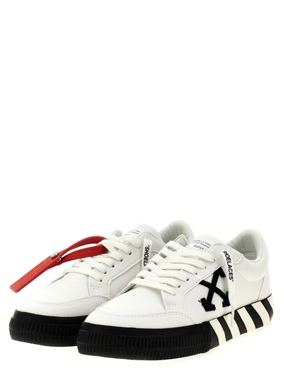 Shop Off-white 'low Vulcanized' Sneakers In White/black
