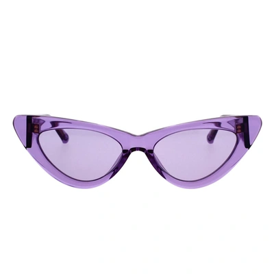 Shop Attico The  Sunglasses In Viola