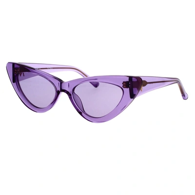 Shop Attico The  Sunglasses In Viola