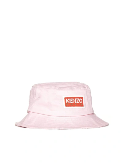 Shop Kenzo Hats In Faded Pink