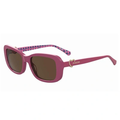 Shop Love Moschino Sunglasses In Viola