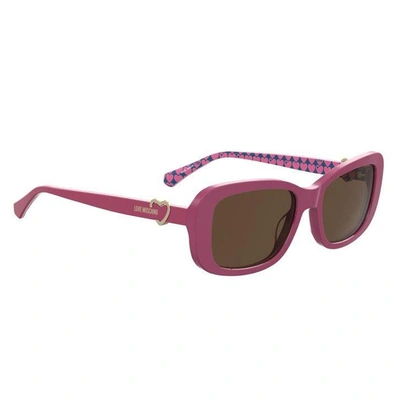 Shop Love Moschino Sunglasses In Viola