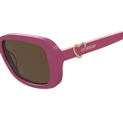 Shop Love Moschino Sunglasses In Viola