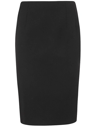 Shop Versace Skirt Grain De Poudre Wool Fabric Clothing In Black