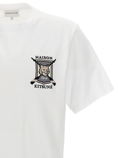 Shop Maison Kitsuné 'college Fox' T-shirt In White