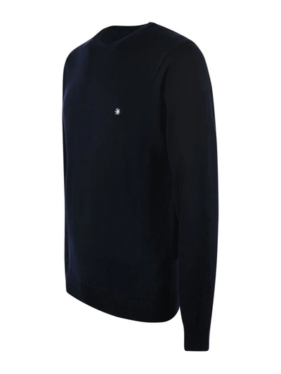 Shop Manuel Ritz Wool Sweater In Blue