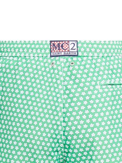 Shop Mc2 Saint Barth Lighting Micro Fantasy Swim Shorts In Green