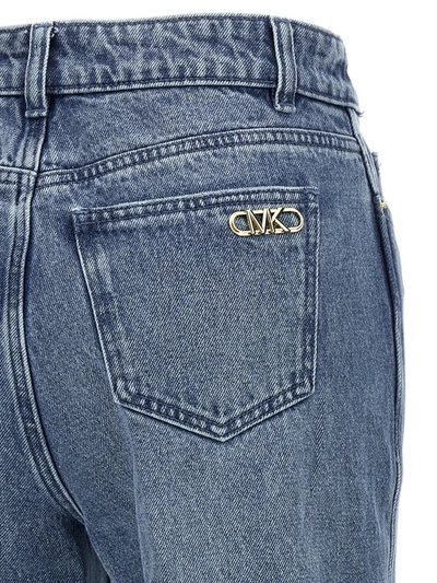 Shop Michael Kors 'crop Flare' Jeans In Light Blue