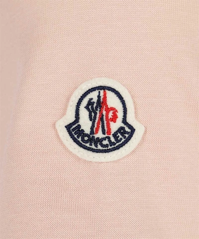 Shop Moncler Cotton Crew-neck T-shirt In Pink