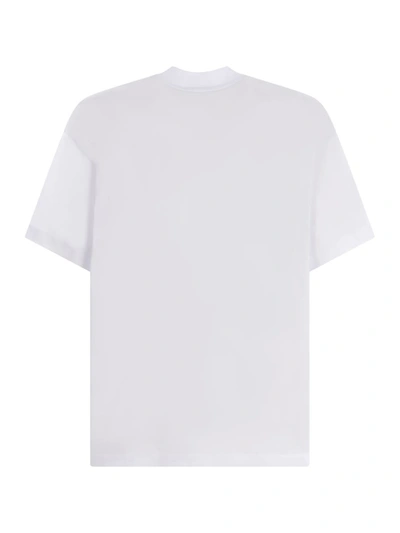 Msgm Logo-print Cotton T-shirt Clothing In White
