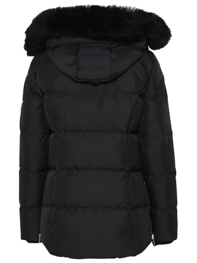Shop Moose Knuckles Cloud 3q' Black Polyester Down Jacket