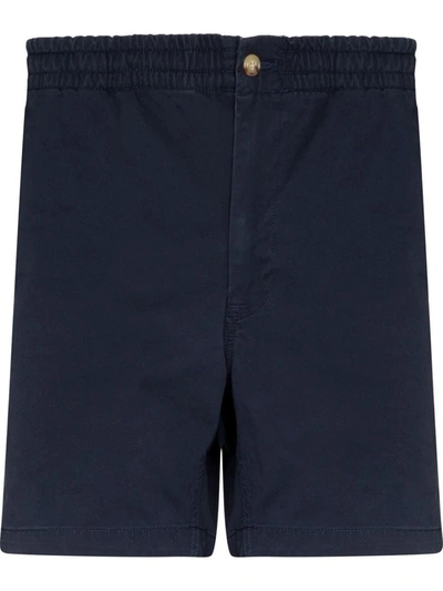 Shop Polo Ralph Lauren Elasticated Waistband Shorts In Blue