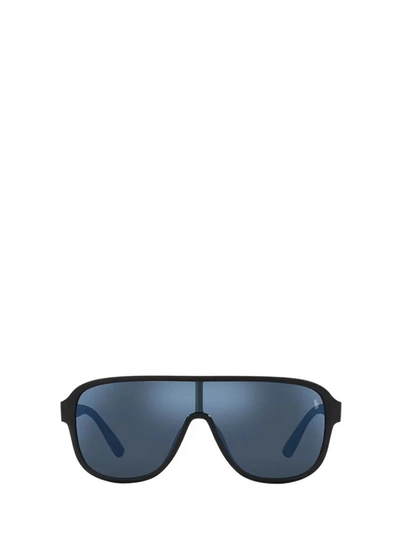 Shop Polo Ralph Lauren Sunglasses In Matte Black