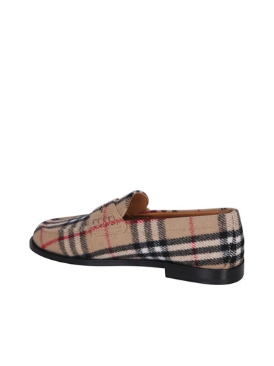 Shop Burberry Vintage Check Pattern Loafers In Brown