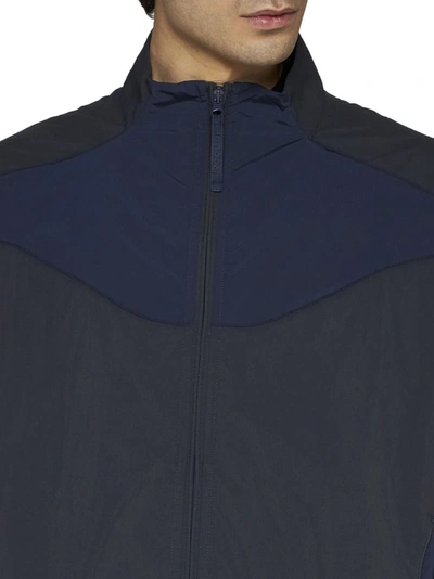 Shop Reebok Coats In Anthracite Blue Navy