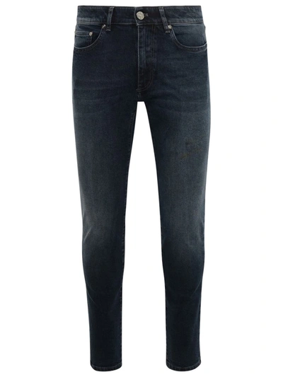 Shop Pt05 Rock Black Cotton Jeans In Blue