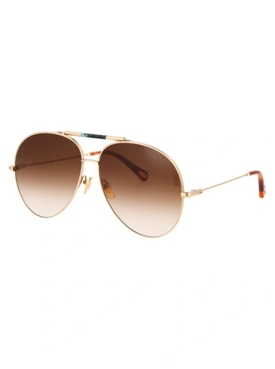 Shop Chloé Ch0113s In Gold