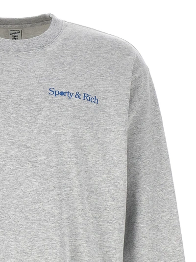 Shop Sporty And Rich Sporty & Rich 'la Raquet Club' Sweatshirt In Gray