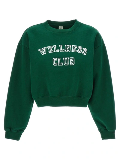 Shop Sporty And Rich Sporty & Rich 'wellness Club' Sweatshirt In Green
