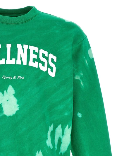 Sporty And Rich Sporty & Rich Wellness Printed Crewneck Sweatshirt In Green
