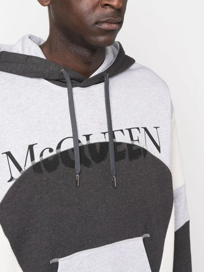 Shop Alexander Mcqueen Logo Print Hoodie In White