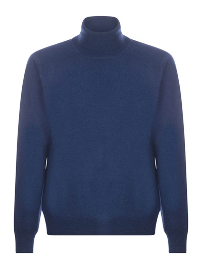 Shop Tagliatore Turtleneck In Blue