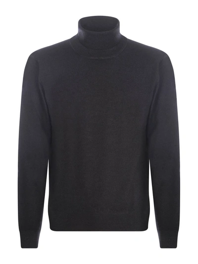 Tagliatore Turtleneck In Virgin Wool In Grey