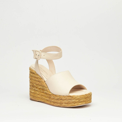 Shop Paloma Barceló White Leather Wedge