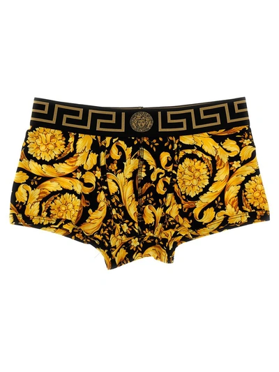 Shop Versace 'barocco' Boxer Shorts In Multicolor