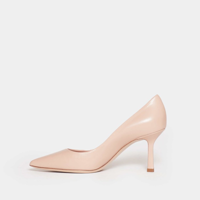 Shop Ninalilou 75mm Heel Nude Leather Decolleté In Neutrals