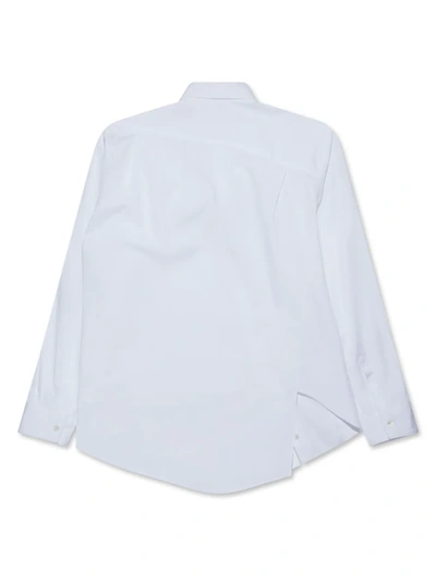 Shop Comme Des Garçons Shirt Comme Des Garcons Shirt X Lacoste Men Triple Logo Asymmetrical Shirt In 1 White