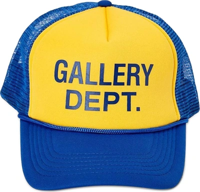 Shop Gallery Dept. Gd Logo Trucker In Yellow/navy