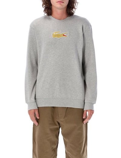 Shop Comme Des Garçons Shirt X Lacoste Crewneck Sweatshirt In Grey