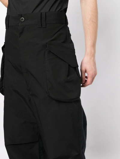 Shop Junya Watanabe Men Wide Leg Cargo Pant In 1 Black
